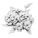 hydrangea flowers tattoo design idea