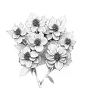 hydrangea flowers tattoo design idea