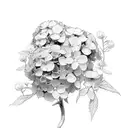 hydrangea flowers tattoo design idea