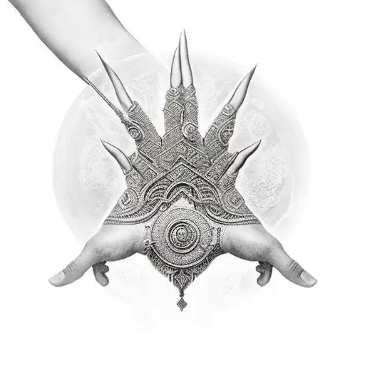 prince of Persia two thrones cursed hand tattoo design idea