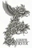 always always forever forever tattoo design idea