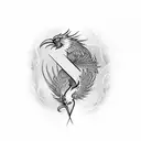 Phoenix with aa sobriety design tattoo design idea
