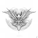 Phoenix with aa sobriety design tattoo design idea