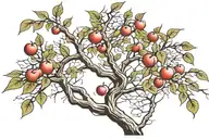 apple tree branches tattoo design idea