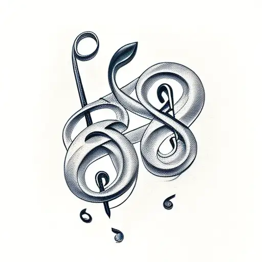 Designing a Quick Tribal Music Treble Clef Tattoo Design - YouTube