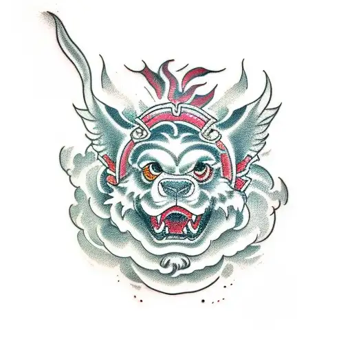 Foo Dog tattoo design idea