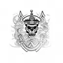 Royal Marine Commando logo tattoo design idea