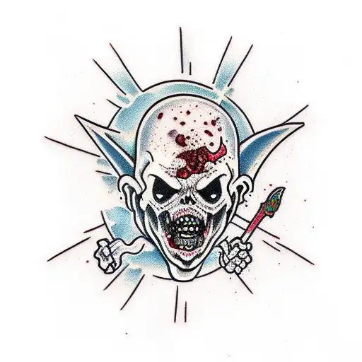 zombie pike tattoo design idea