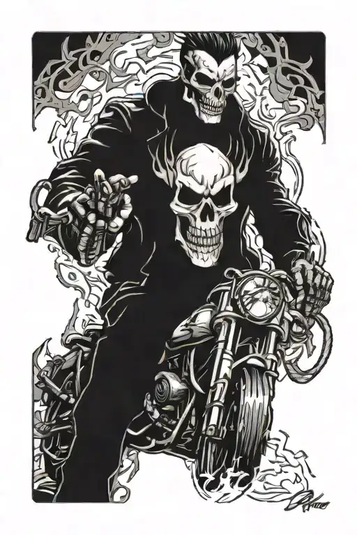 ghost rider tattoo design idea