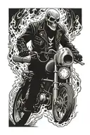 ghost rider tattoo design idea