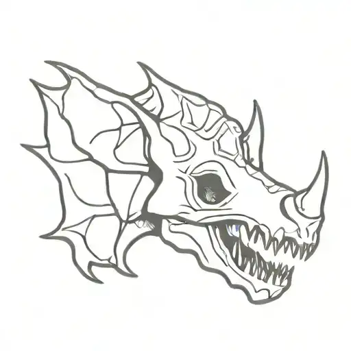 triceratops skull tattoo design idea