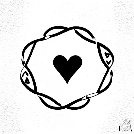 infinity with 4 hearts tattoo design idea
