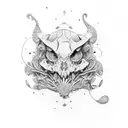 Humanoid tattoo design idea