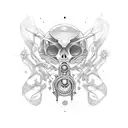 Humanoid tattoo design idea