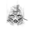 Humanoid tattoo design idea