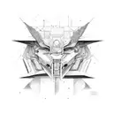 Humanoid tattoo design idea