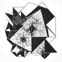 Incorporate intricate diamond shapes into a geometric pattern tattoo design idea