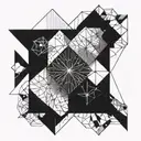 Incorporate intricate diamond shapes into a geometric pattern tattoo design idea