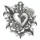 Love beats hate tattoo design idea