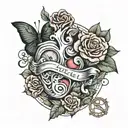 Love beats hate tattoo design idea