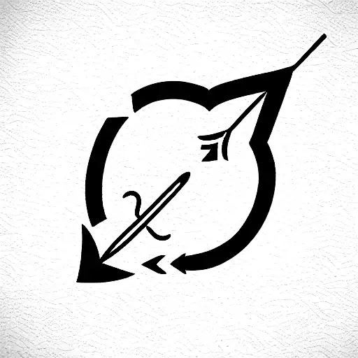 an arrow with the date "12-20-21"and symbols of love and perseverance  tattoo design idea