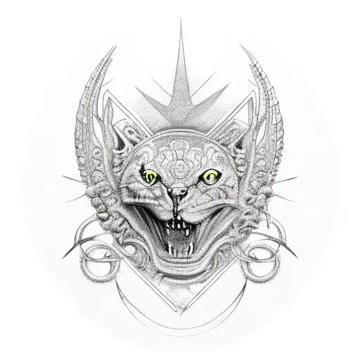 An abstract representation of the dialectic between master and slave tattoo design idea