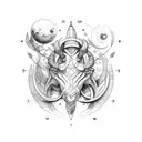 The astrological sign of Scorpio that protects two children tattoo design idea