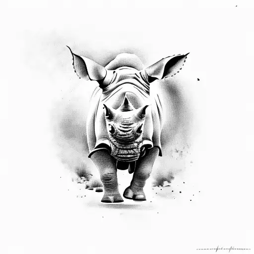 rhinoceros  tattoo design idea