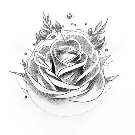 a tatoo With Jesus in and an iceberg With some roses tattoo design idea