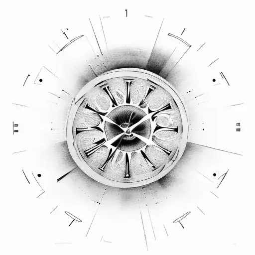 design a clock using as lines the  lyrics of Estranged by Guns N' Roses  tattoo design idea