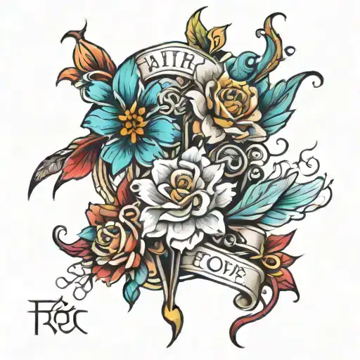 faith love hope  tattoo design idea