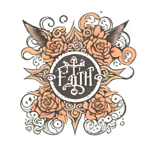 faith love hope symbol tattoo design idea