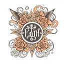 faith love hope symbol tattoo design idea