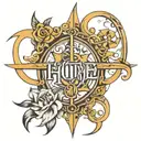 faith love hope symbol tattoo design idea