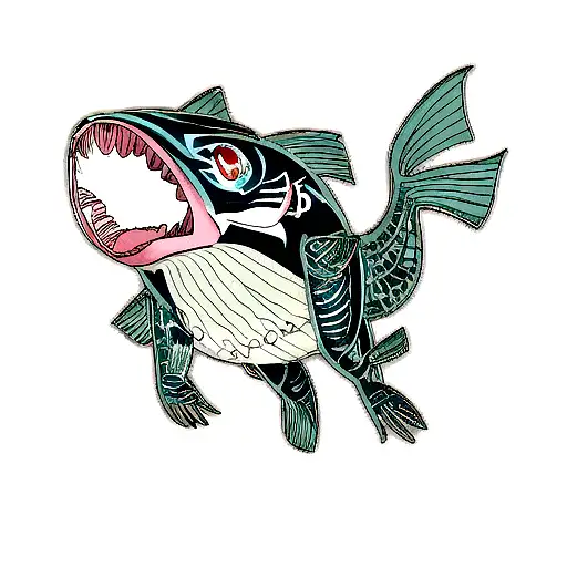angler tattoo design idea