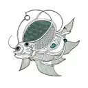 angler tattoo design idea