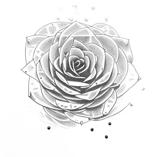 pink succulents and purple roses with the name Ashley going through the middle of design horizontally tattoo design idea