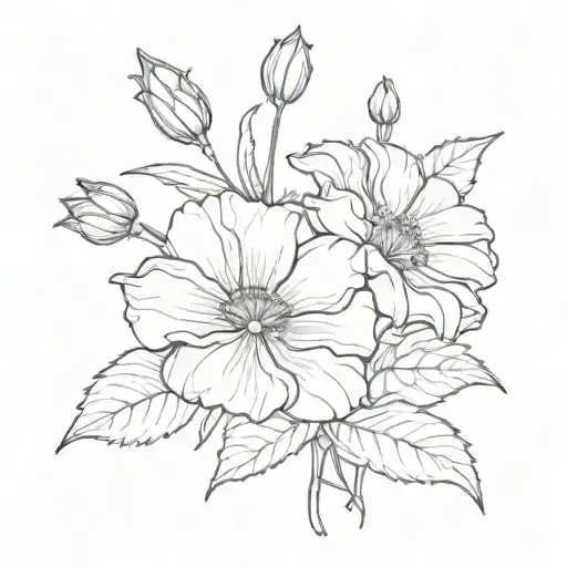 aster flower morning glory daisy chrysanthemum Cosmos flower sweet pea  tattoo design idea