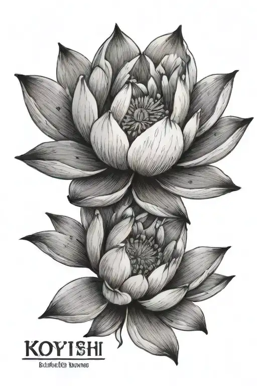 koyfish White lotus tattoo design idea