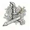 Werkzeug tool with hidden symbols tattoo design idea