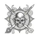Werkzeug tool with hidden symbols tattoo design idea