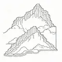 table mountain outline tattoo tattoo design idea