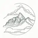 table mountain outline tattoo tattoo design idea