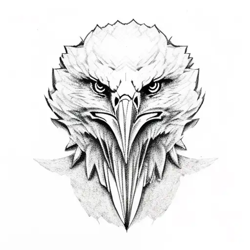eagle skull tattoo design idea