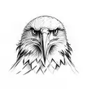 eagle skull tattoo design idea
