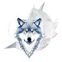wolf howling viking  tattoo design idea