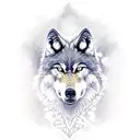 wolf howling viking  tattoo design idea