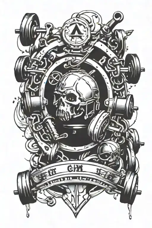 gym tattoo design idea