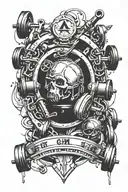 gym tattoo design idea