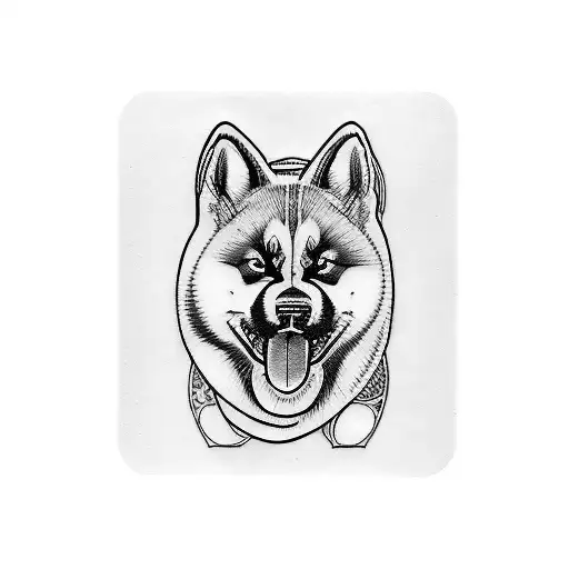 Design a tattoo showcasing your Akita playing cards in the night time  tattoo design idea